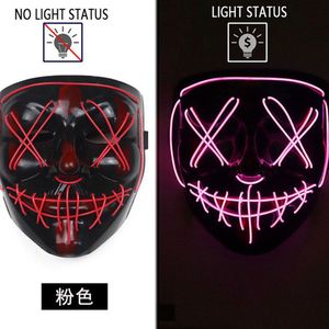 Neon Masker Led Light Up Party Maskers De Purge Verkiezing Jaar Grote Grappige Maskers Festival Cosplay Kostuum Levert Glow Dark props