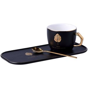 Nordic Stijl Thee Cup Set Moderne Gebruiksvoorwerp Porselein Europese Keramische Kopje Koffie Servies Sets Gouden Rand Xicara Drinkware EB50BD