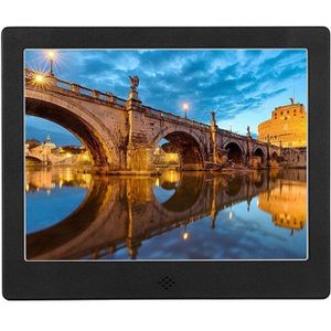 8 Inch Digitale Fotolijst Metalen Frame Hd 1024X768 Elektronische Fotolijst Met Afstandsbediening, Eu Plug