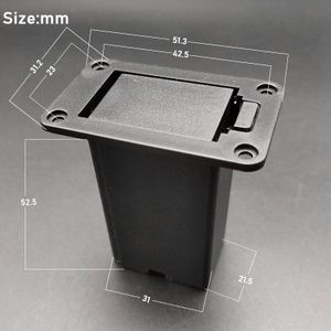 9V Batterij Zwarte Houder Case Box Compartiment Cover Gitaar Bas Pickup Voor Gitaar Vervanging