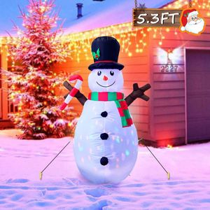 Kerstversiering Met Led Verlichting 1.5M Opblaasbare Sneeuwpop Blow Up Voor Huis Yard Winkelcentra Xmas Party Decor Eu plug
