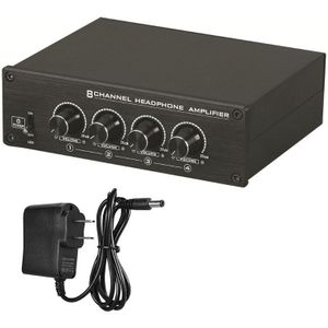 HA800 Ultra-Compact 8 Kanalen Mini -Audio Stereo Headset Hoofdtelefoon Versterker Met Power Adapter K3NB