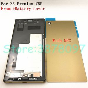 Originele Voor Sony Xperia Z5 Premium Z5 Plus Z5p E6853 E6883 E6833 Midden Frame Front Faceplate Bezel Behuizing + Batterij case Cover