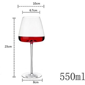 550/650Ml Beker Glas Wijn Collectie Niveau Handgemaakte Crystal Bordeaux Bordeaux Beker Bruiloft Party Proeverij Cup