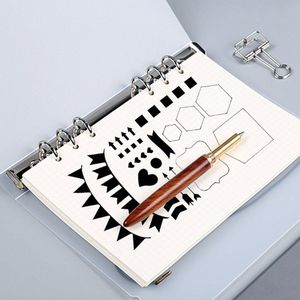 20Pcs Kantoorbenodigdheden Tekening Sjabloon Plastic Voor Dagboek Craft Diy Notepad Art Scrapbook Journal Stencils Planner