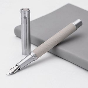 Luxe Vulpennen 0.5 Mm Zwart F Nib Converter Pen Staal Inkt Pennen Eenvoudige Kantoor Business Ondertekening Pen Schrijven pennen