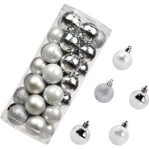 Kerstboom Decoratie Bal Ornamenten Hangen Shiny Snuisterij Ball 35 Stks/partij Kleur 6Cm/2.4Inch Voor Huis bar Party Decoratie