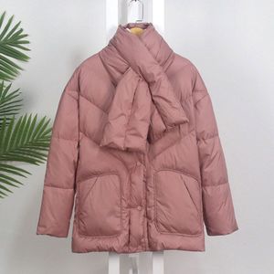 Kbat 2022 90% Witte Eendendons Down Jas Vrouwelijke Losse Jas Warm Dames Jassen Single Breasted Oversized Bovenkleding