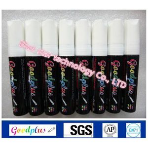 Flashcolor Big Size wit Kleuren Markeerstift Vloeibare Krijt Marker Pen 15mm voor LED Schrijfbord 8 stks/set Uitwisbare Dust gratis