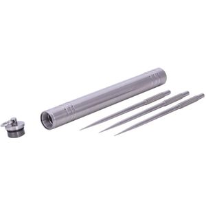 Outdoor Draagbare Titanium Legering Tandenstokers Opslag + Herbruikbare [Niet Giftig] Titanium Legering Tandenstoker