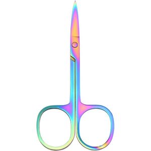 Stainless Steel Beauty Scissors Beauty Makeup Tools Small Scissors Round Head Nose Hair Scissors Curved Pointed Eyebrow Trimmer