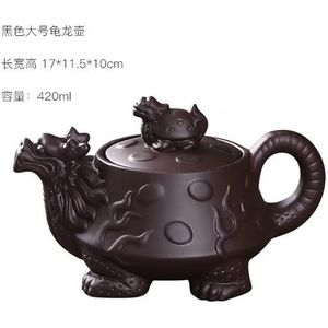 Paarse Klei Pot Handgemaakte Kung Fu Theepot Kleine Schildpad Draak Filter Bubble Theepot Thuis Grote Enkele Theepot Thee Set LB40808