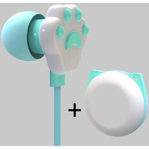 Leuke Kat Klauw Oortelefoon 3.5Mm Stereo In-Ear Oordopjes Voor Iphone Samsung Xiaomi Meisjes Kids Kind Student met Microfoon