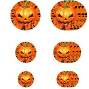 12 Stuks Waterdichte Vloer Decals Pompoen Ogen Pvc Stickers Muurstickers Posters Voor Halloween Party