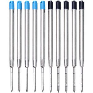 9.9Cm Metalen Pen Vullingen 0.7Mm Zwart/Blauwe Inkt Professionele Office Business Balpen Refill Staven Voor School kantoorbenodigdheden