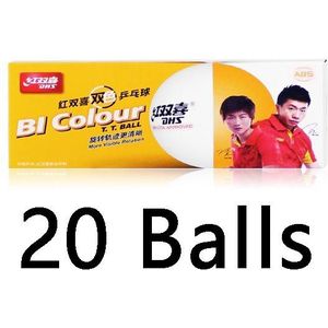 DHS BI Kleur Tafeltennis Ballen Dubbele Kleur, China Super League, seamed ABS 40 + Ballen Plastic Ping Pong Ballen