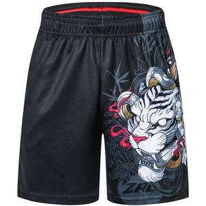 ZRCE 3D tijger trend print fitness sport Zip pocket shorts ademend sneldrogend anti-fading anti-pilling toevallige shorts