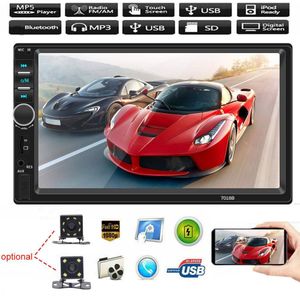 Auto MP5 Speler 7018B 7 Inch 2DIN Auto Fm Radio Bluetooth Hd Achteruitrijcamera Usb/Tf Модулятор С Блютуз беспроводная Зарядка