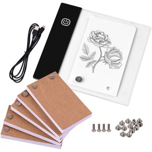 300 Vellen Flip Boek Kit Met Mini Licht Pad Led Lightbox Tablet Met Gat Flipbook Papier Schroeven Voor Tekening tracing