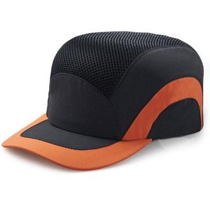 Mannen Zwart Veiligheid Bump Cap Met Reflecterende Strepen Lichtgewicht En Ademend Hard Hat Hoofdbescherming Cap