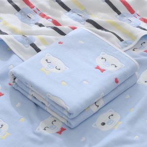 Puur Katoen Kinderen Deken Zacht En Comfortabel Ademend Vier-Layer Gaas Kinderen Airconditioner Deken Babybadje Handdoek