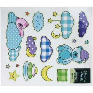 Stickers Voor Kinderen Slaapkamer Fluorescent Glow In The Dark Moon Glow Muurstickers Sterren Lichtgevende Beer Glow Sticker Kleur