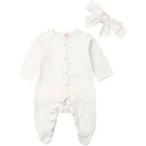 Pasgeboren Kids Baby Baby Jongen Meisje Katoenen Romper Jumpsuit Kleding Outfit Baby Effen Rompertjes Kleding