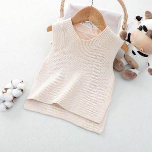 Baby Meisjes Truien Baby Meisje Effen Mouwloze Trui Vest Baby Jongens Truien Knit Vest Kids Peuter Herfst Bovenkleding