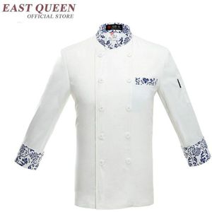 Food service lange mouw chinese stijl chef jas restaurant hotel kok kleding keuken witte mannelijke restaurant uniform AA373