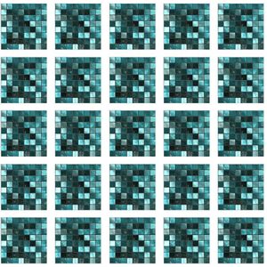 25 Stuks 10X10Cm Pvc Mozaïek Tegels Stickers Voor Badkamer Keuken Decoratie Zelfklevende Waterdichte Wandtegels decal Sticker