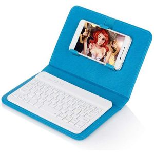 Draagbare PU Lederen Wireless Keyboard Case voor iPhone Beschermende Mobiele Telefoon met Bluetooth Toetsenbord Voor IPhone 6 7 Smartphone