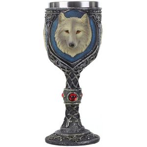 Wolf Resin Rvs Schedel Beker Retro Klauw Wijnglas Gothic Cocktail Bril Wolf Whiskey Cup Party Bar Drinkware