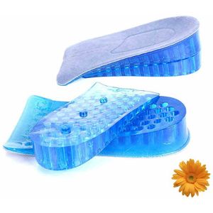 Siliconen SEBS Gel 2 Layer Taller Binnenzool Verstelbare Hoogte Toenemende Inlegzolen Lift Voegt Hoge Schoenen Pads Mannen Vrouwen