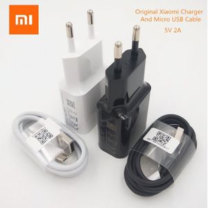 Originele Xiaomi 5V 2A Eu Charger Micro Usb-kabel Wall Opladen Adapter Voor Redmi 7 7A 6A 5A 4A opmerking 3 4 5 6 Pro 4X S2/A2 Lite