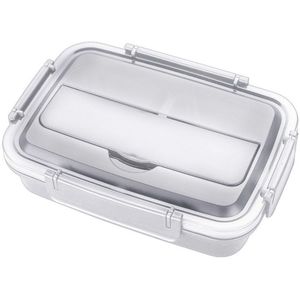 WORTHBUY Japanse Mode Lunchbox 304 rvs Bento Lunch Box Met Compartiment Servies Magnetron Voedsel Container Doos
