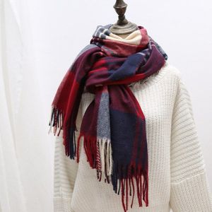 kasjmier plaid sjaal verdikte en warm in de herfst en winter kwastje sjaal hals