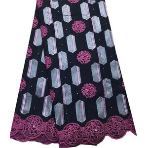 Afrikaanse Kant Stof 2022 Kant Puur Katoen Borduurwerk Nigeriaanse Droge Kant Stof Met Stenen Voor Bruiloft Dres YPL12156