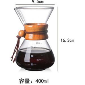 Koffie Pot Glazen Pot Voor Koffiezetapparaat Drip Koffie Pot Met Stalen Filter Espresso Drip Koffie Gereedschap Barista Koffie machine
