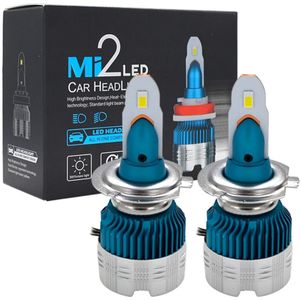SKYJOYCE Mi2 Auto LED Koplamp Lamp H7 H11 H1 H4 Hi-Lo Beam Auto Koplamp Lamp 50 w 6000LM 6500 k Witte Auto LED Mistlamp Lamp