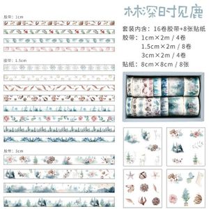 24 stks/set Ocean whale Decoratieve Washi Tape Set Japanse Papier Stickers Scrapbooking bloem Lijm Washitape Stationaire