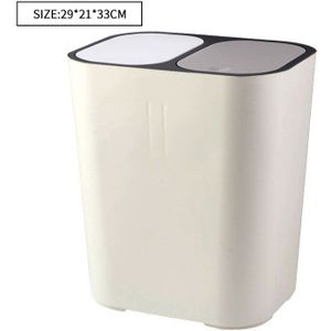 15L Prullenbak Recycler Met Deksel Dual Compartiment Keukenkast Voor Thuis Keuken Afval Vuilnisbak Ingedeeld Recycle Vuilnisbak
