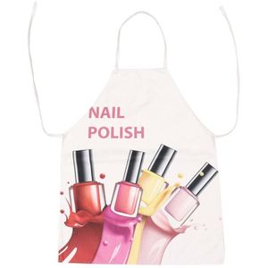 Roze Nail Art Printing Schort Restaurant Koken Bakken Jurk Katoen En Linnen Schilderij Werken Schort Voor Thuis Keuken