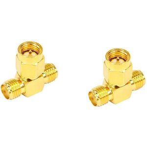 2/5 Stks/set Rf Coax Adapter Sma Male Naar Dual Sma Vrouwelijke Connector Splitter Antenne Converter