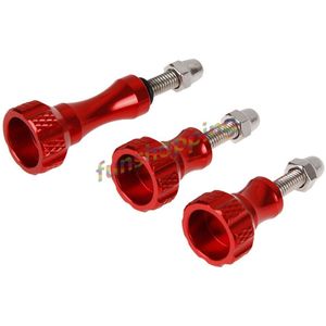 Rood voor GoPro Accessoires 1 Lange + 2 Korte Kleurrijke Duimknop Roestvrij Aluminium Bout Moer Schroef voor Go Pro hero 6 5 4 3 3 + 2 1