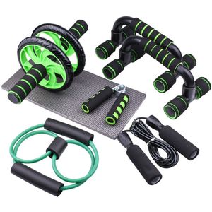 Ab Roller Wiel Buikspieroefening Jump Rope Push Up Rack Resistance Bands Spier Trainer Fitness Thuis Gym Workout Apparatuur