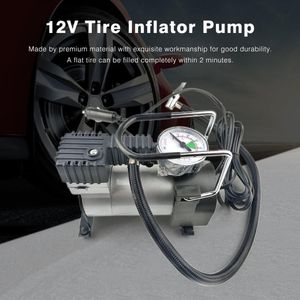 12V Draagbare Elektrische Tire Inflator Pomp Eencilinder Gauge Air Compressor Universele Voor Auto Vrachtwagens Banden