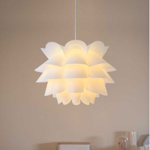 Moderne Creatieve Lamp Schaduw Kroonluchter Wit/Warm/Geel Plafondlamp Schaduw Diy Woonkamer Hanglamp Woonaccessoires