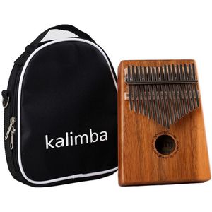 17 Toetsen Kalimba Mbira Acacia Mahonie Afrikaanse Duim Piano Toetsenbord Instrument Tuning Hamer + Handleiding + Sticker + Reinigingsdoekje