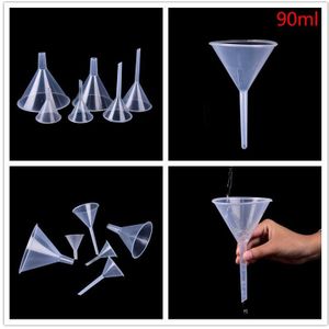 90 Ml 1/2 "Mond Dia Laboratorium Transfer Parfum Mini En Duidelijke Witte Plastic Filter Trechter