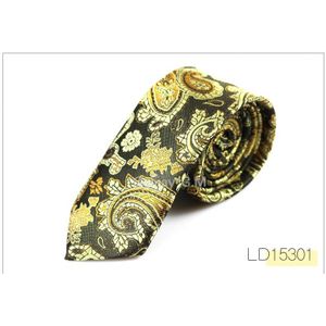 Mens Ties Narrow Neckties 6cm Classic Paisley Tie for Men Formal Business Wedding Suit Neckwear Jacquard Woven Ties